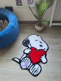 Alfombra Snoopy corazón