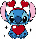 Alfombra Stitch corazones