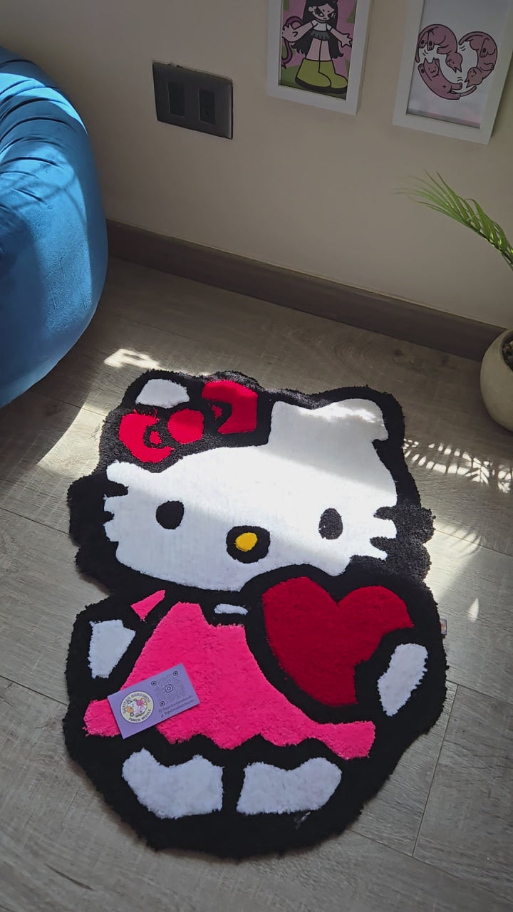 Alfombra hello kitty corazon